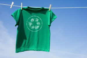 t-shirt made with recycled plastic